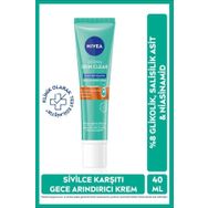 Nivea Visage Derma Skin Clear Exfoliator 40 ml Yağlı ve Sivilceye Eğilimli Ciltler Gece Arındırıcı Krem