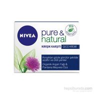 Nivea Visage Pure Natural 50 ml Kırışıklık Karşıtı Gece Kremi