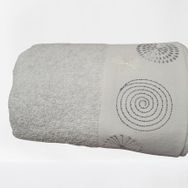 Nivemes Home 50x90 cm Gri Arel Kapama Bez Bordurlu Nakışlı Havlu