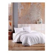 Nivemes Home Beyaz %100 Pamuk Çift Kişilik Nevresim Takımı