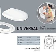 Nkp 0340 Thermoplast Çocuk Yetişkin Amortisörlü Yavaş Kapanan Klozet Kapağı