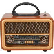 Nns Kahverengi Taşınabilir Bluetooth USB Destekli Ahşap Nostaljik Fm Radyo