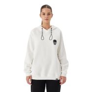 No Fear 72478 Beyaz Oversize Kapüşonlu Kadın Sweatshirt