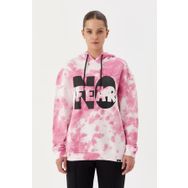 No Fear 72480 Batik Pembe Oversize Kapüşonlu Kadın Sweatshirt
