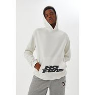 No Fear M500218 Beyaz Kapüşonlu Erkek Sweatshirt