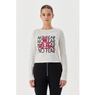No Fear W500199 Beyaz Uzun Kollu Kadın T-shirt