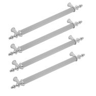 Nobel Ovacık Krom Metal 128 mm 4'lü Çekmece Dolap Kapak Kulpu