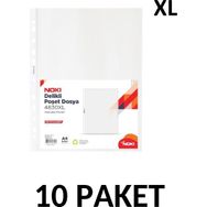 Noki 10 Paket Noki 4830-XL 100'lü Poşet Dosya