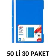 Noki 30 Paket 50'li Mavi Telli Dosya