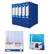 Noki Eco Ofis Seti 5'li Geniş Mavi Klasör+50'li Telli Dosya+ 200'lü Poşet Dosya