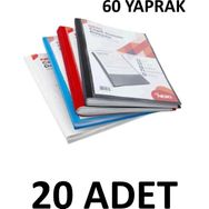 Noki Karışık Renk 20 Adet 60 Yaprak Cepli Sunum Dosyası
