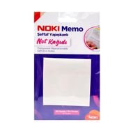 Noki Memo 75x75 mm 50 Yaprak Şeffaf Çizgisiz Beyaz Yapışkanlı Not Kağıdı
