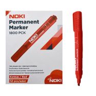 Noki Permanent Markör 12 Adet Kırmızı Kesik Uçlu Koli Kalemi