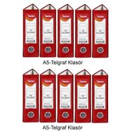 Noki Telgraf Plastik A5 Kırmızı 10 Adet Klasör