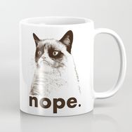 Nope Kedi Porselen Kupa Bardak