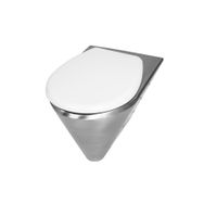 Normo Paslanmaz Çelik P Çıkışlı Taharet Çubuklu 370x580x350 mm Klozet