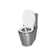 Normo Paslanmaz Çelik S Çıkışlı Rezervuar Taharet Çubuksuz 370x610x740 mm Klozet