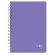 Notte Spiralli Plastik Kapak A5 Trend 100 Yaprak Kareli Defter