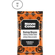 Nova Color NC-906 12'li 12 gr Turuncu Toz Kumaş Boyası