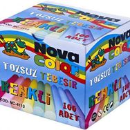 Nova Color NC4113 100'lü Renkli Tozsuz Tebeşir