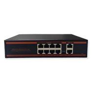 Nova ND1P802LF 8 Port Poe+ 10-100 Mbps 2 Port 10-100 Uplink 150W Switch