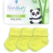 Novibaby Bambu Lemon 0-6 Ay 3'lü Yenidoğan Bebek Çorabı
