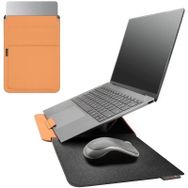 Novoo RT13 Dördü Bir Arada Mousepad Özellikli Turuncu Kart Yuvalı Laptop Standı ve Koruma Kılıfı