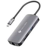 Novoo Type-C to 3xUSB-A 3.0 4K HDMI RJ45 Ethernet PD TF SD Kart Okuyucu Dönüştürücü HUB