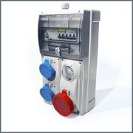 Novsen IP66 2 Adet 3x16A 1 Adet 5x32A Kilitli Priz Kombinasyon Panosu