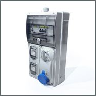 Novsen IP66 2 Adet Schuko 16A 1 Adet 3x16A Kilitli Priz Kombinasyon Panosu