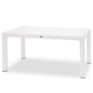 Novussi Classi 150G Rattan Beyaz Dikdörtgen Camlı Masa
