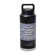 Nurgaz Campout Çift Katmanlı Siyah 1000 ml Termos