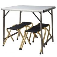 Nurgaz Campout Katlanır Masa ve Tabure Seti
