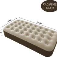 Nurgaz Campout Tek Kişilik Yüksek Krem Şişme Yatak