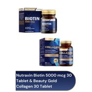 Nutraxin Biotin 5000 mcg 30 Tablet + Beauty Gold Collagen 30 Tablet