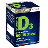 Nutraxin Vitamin D3 1000 IU 120 Tablet