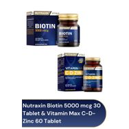 Nutraxin Vitamin Max C-D-Zinc 60 Tablet + Biotin 5000 mcg 30 Tablet