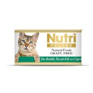 Nutri Feline 85 gr 12 Adet Kıyılmış Ton Balıklı Ciğerli ve Tavuk Etli Tahılsız Yetişkin Kedi Konservesi