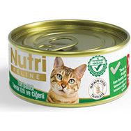 Nutri Feline 85 gr Ton&Tavuk Etli Ciğerli 64 Adet Yaş Kedi Maması