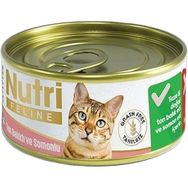 Nutri Feline Grain Free Tuna Pate with Salmon Adult Cat Tahılsız Ton Balıklı Somon Balıklı 85 Yetişkin Kediler Yaş Kedi Maması