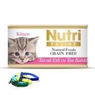 Nutri Feline Tahılsız Tavuk Etli Ton Balıklı 32x85 gr Yavru Kedi Konserve