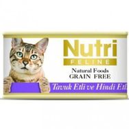 Nutri Feline Tahılsız Tavuk ve Hindi Etli 6x85 gr Kedi Konserve