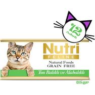 Nutri Feline Tahılsız Ton Balıklı Alabalıklı 85x12 Adet Konserve Kedi Maması