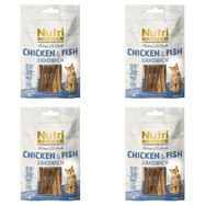 Nutri Feline Tavuk & Balık Etli Sandviç Tahılsız Nutri Feline 50 gr 4 Adet Kedi Ödülü
