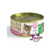 Nutri Feline Tavuk Etli Ton Balıklı Tahılsız Yavru 64x85 gr Yaş Kedi Mama