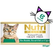 Nutri Feline Ton Tavuk Etli Ciğerli Yaş 6x85 gr Kedi Maması