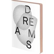 Nuuna Gri Dreams By Heyday A5 Premium Kağıt 256 Sayfa Noktalı Deri Defter