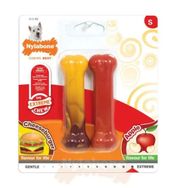 Nylabone Cheeseburger ve Elma Aromalı Köpek S Çiğneme Kemiği