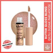 Nyx Professional Makeup Butter Gloss Bling 01 Bring The Bling Işıltılı Dudak Parlatıcısı