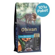 Obivan 10x1 kg Low Grain Ocean Kısırlaştırılmış Kedi Maması